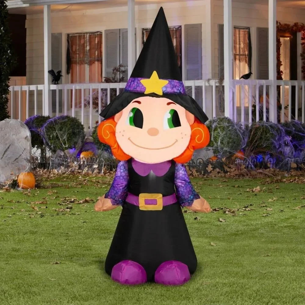 4ft Cute Witch Halloween Inflatable